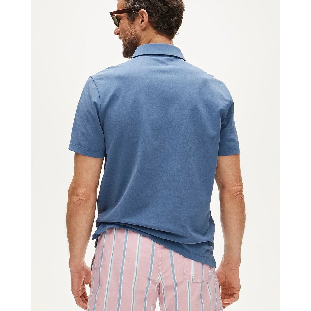 J.Crew Men's Performance Piqué Polo Shirt Windy Bay Blue Size Small NWT CG194